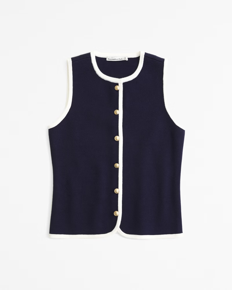 The A&F Mara Crew Sweater Vest | Abercrombie & Fitch (US)