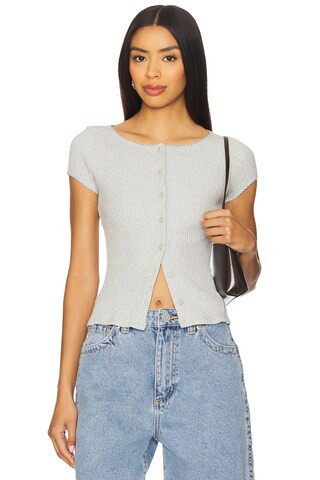 Free People Most Wanted Cardi in Heather Grey from Revolve.com | Revolve Clothing (Global)
