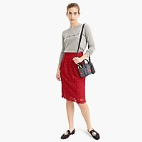 Pintucked pencil skirt in lace | J. Crew US