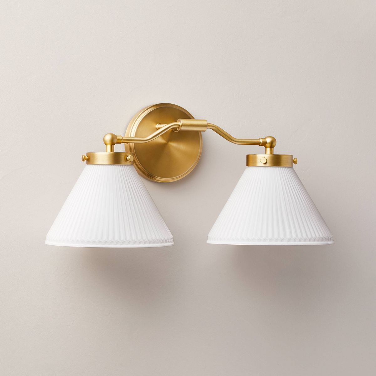 Reeded Milk Glass 2-Bulb Vanity Wall Sconce - Hearth & Hand™ with Magnolia | Target