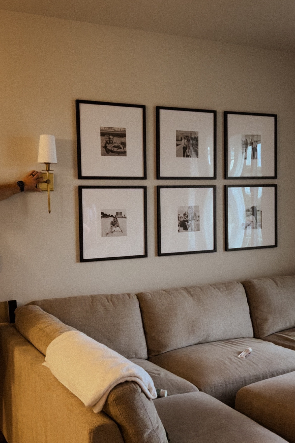 Black frames and wall sconces for our living room!

#LTKHome #LTKFindsUnder100 #LTKFamily