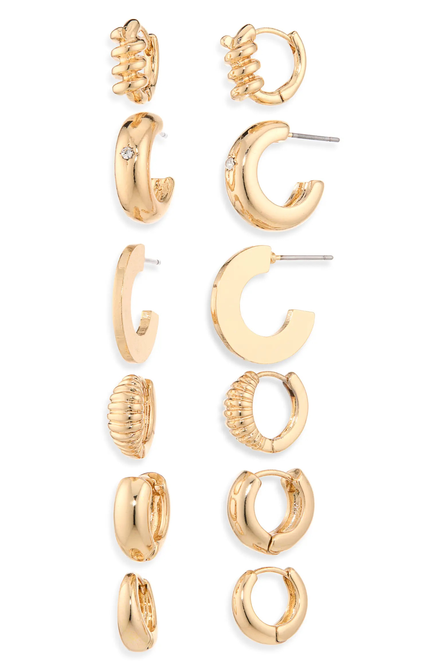 NORDSTROM RACK 6-Pack Assorted Hoop Earrings (Women) | Nordstromrack | Nordstrom Rack