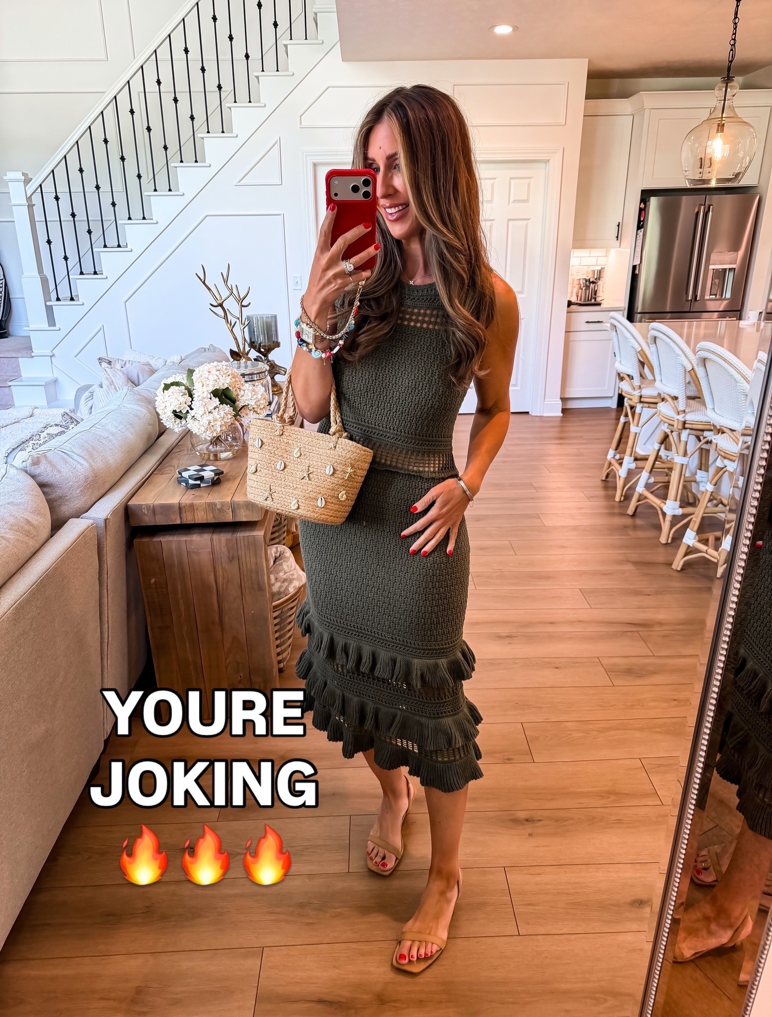 Loving this olive green crochet dress for summer days. Perfect with neutral sandals and my favorite straw bag.

olive green dress, crochet dress, summer dress, neutral sandals, straw bag, summer outfit, casual chic, easy style, effortless look, mom summer outfit, themominstyle

#LTKootd #LTKTravel #LTKSeasonal