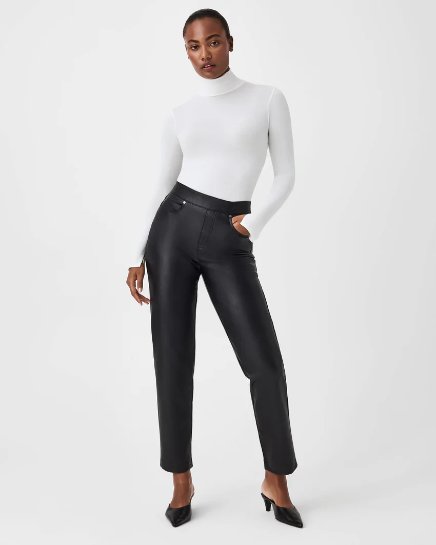 Leather-Like Straight Leg Pant | Spanx