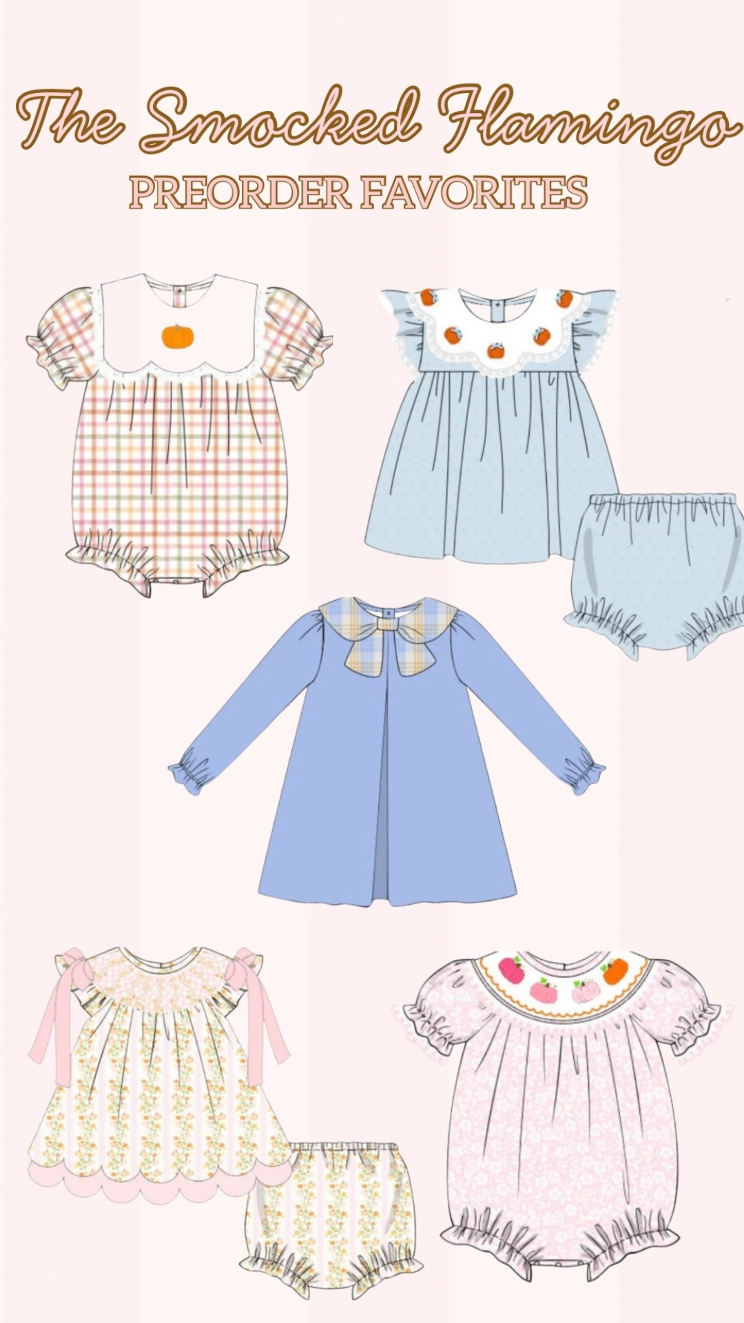 The smocked flamingo fall preorder outfits 

#LTKKids #LTKBaby