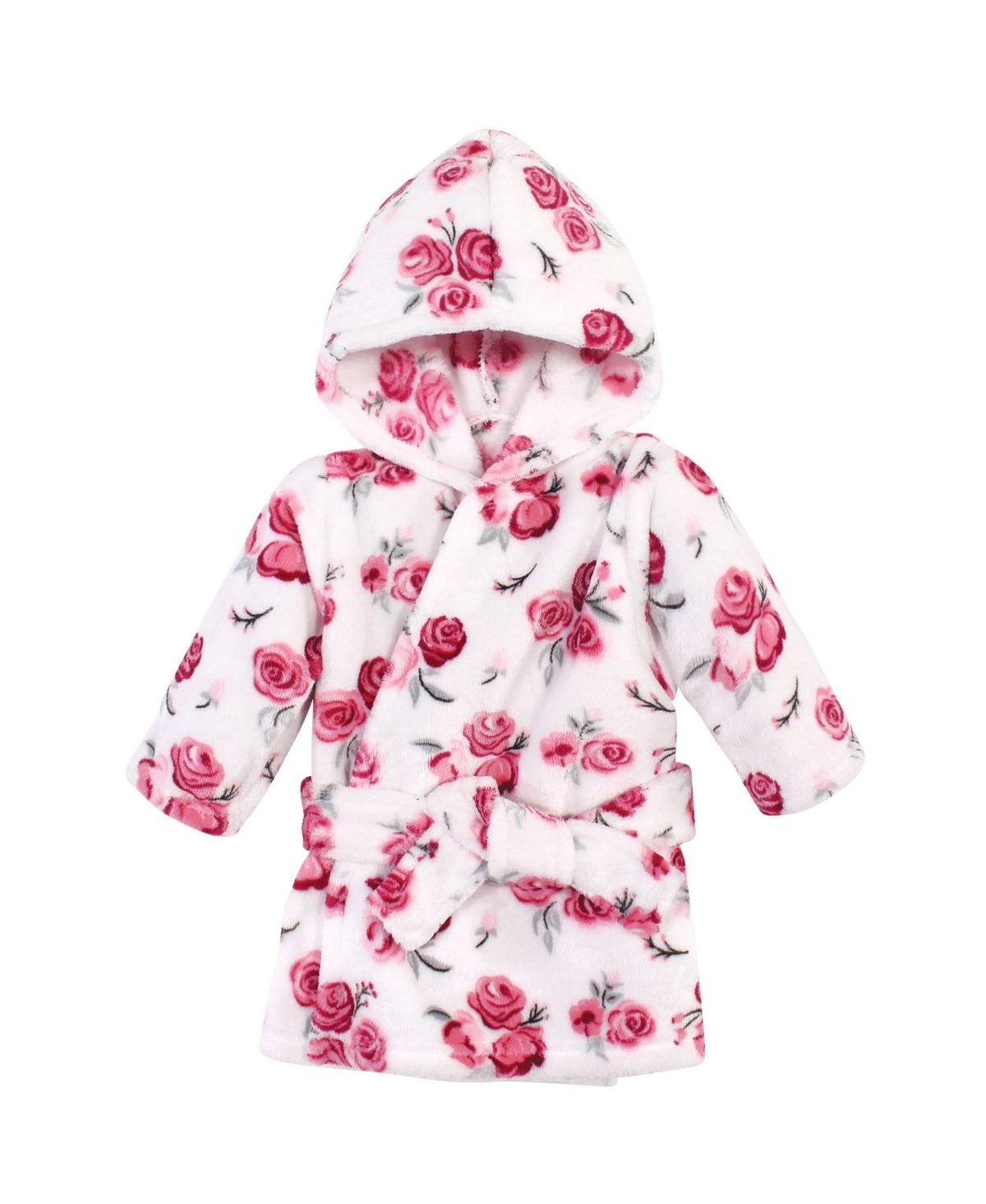 Hudson Baby Infant Girl Plush Pool and Beach Robe Cover-ups - Rose | Macy's
