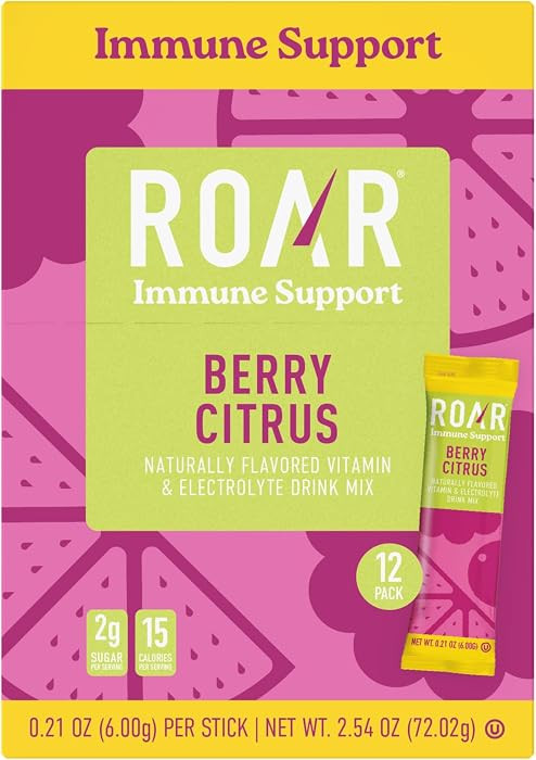 ROAR Immune Support Powder - Hydration Packets with Zinc and Elderberry - Electrolytes Powder - N... | Amazon (US)