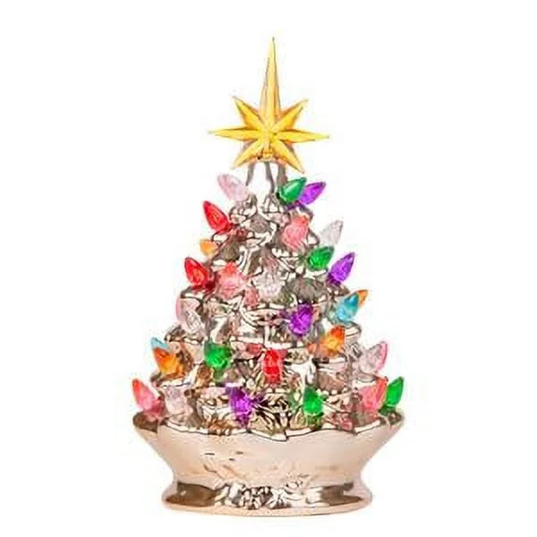 RJ Legend 9-Inch Ceramic Champagne Gold Christmas Tree Decoration – For Indoor & Outdoor Use - ... | Walmart (US)
