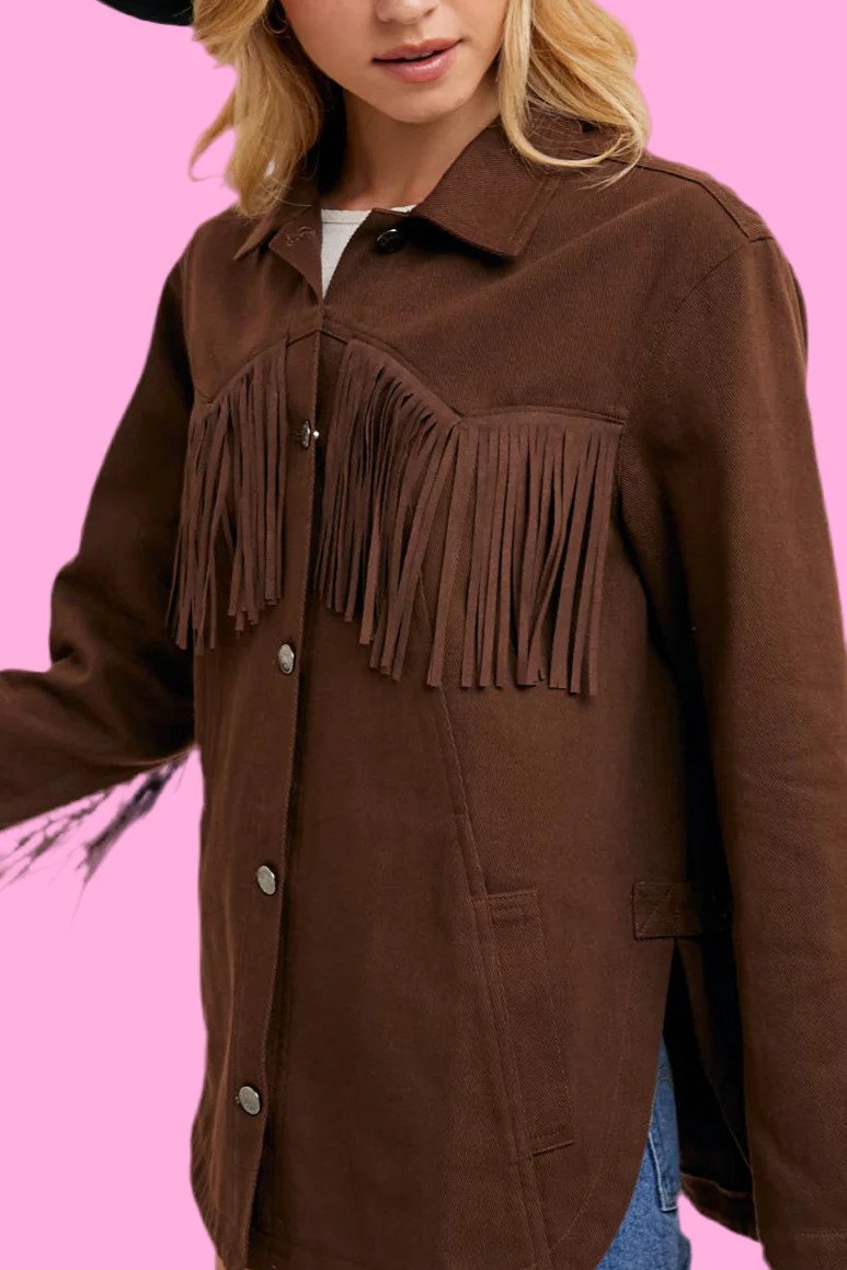 The Denny Fringe Denim Jacket | Teggy French