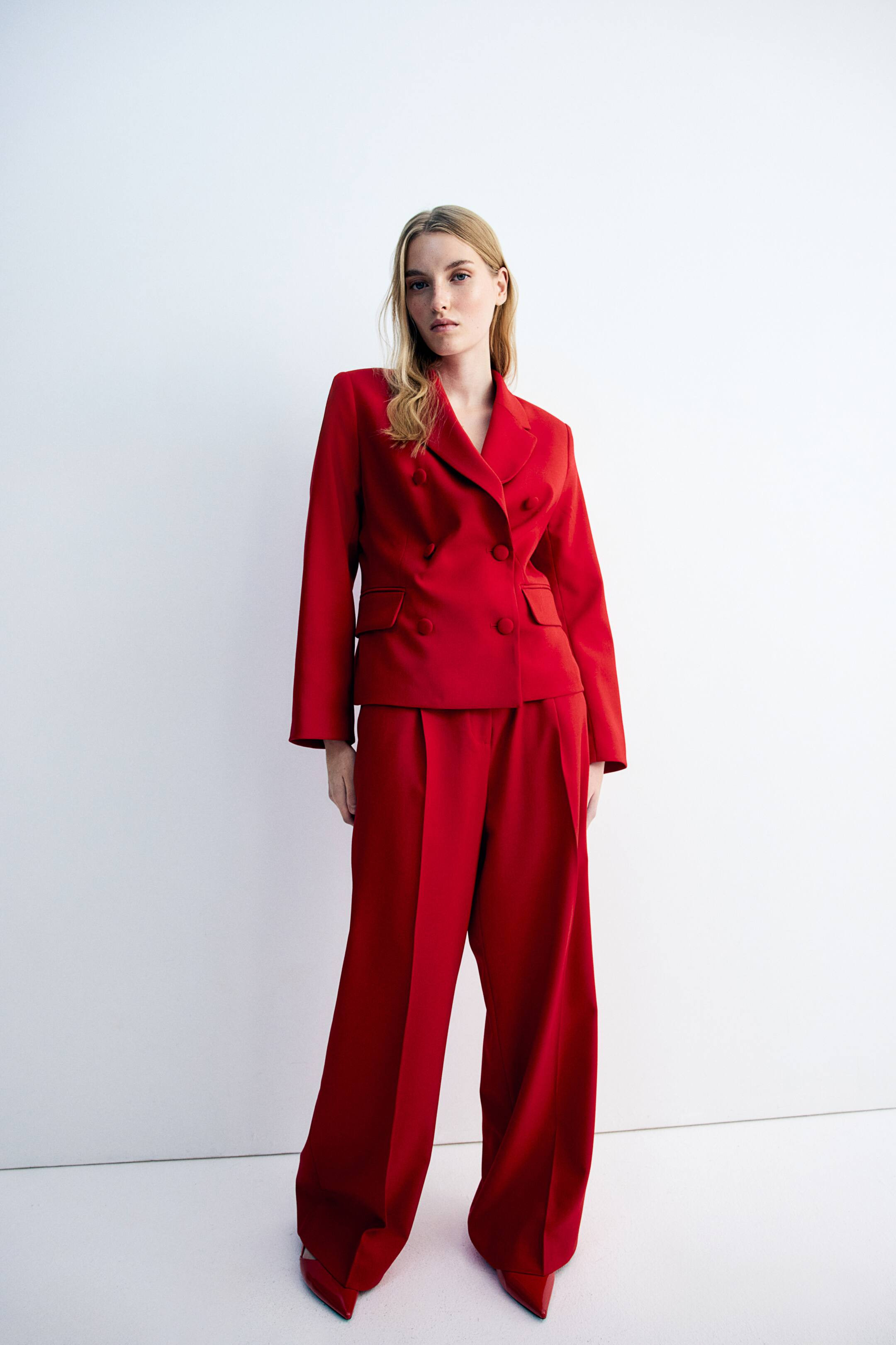 Straight-Cut Dress Pants - Red - Ladies | H&M US | H&M (US + CA)