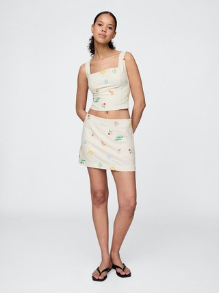 Linen-Blend Mini Skort | Gap (CA)