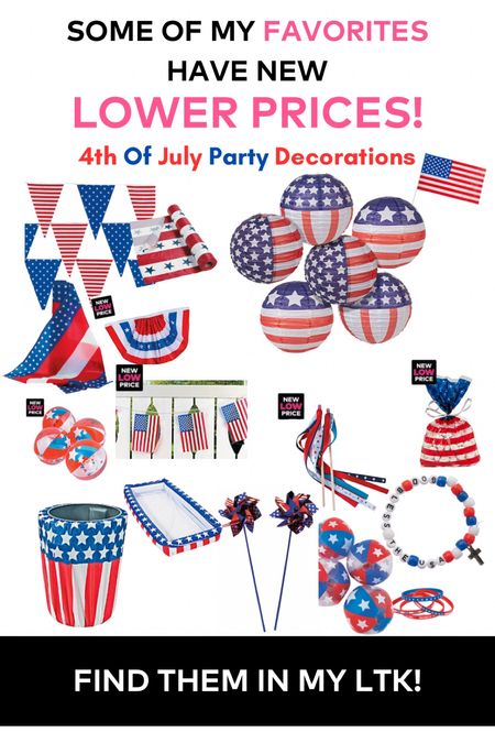 Fourth of July decorations and Independence Day party in style! #4thofJuly #July4th #redwhiteandblue #americana #americanflag #USA

#LTKFind #LTKSeasonal #LTKunder50