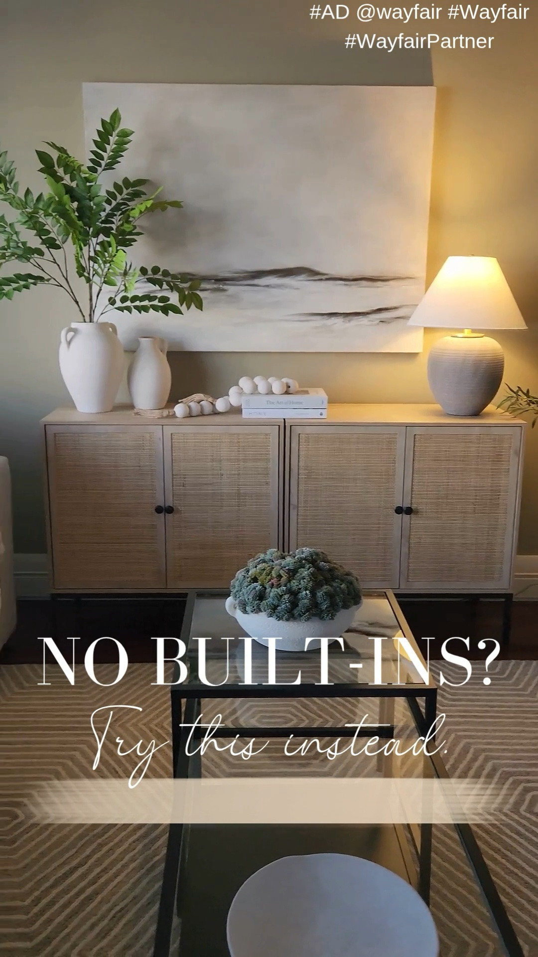 No built-ins? Do THIS instead!

This warm, earthy toned living room proves you don’t need custom cabinetry to create a home that feels elevated and beautifully finished. A simple cabinet, oversized artwork, soft lighting, and layered textures completely transformed this space. 

Wayfair’s Hot Summer Sale is happening right now, making this the perfect time to refresh your home for less. So many beautiful finds are currently on sale... But these deals won’t last long!

🤍 🤍 🤍 Besides saving you money, how about we save you some time as well? Everything is linked on my LTK Shop @homebunch 

Follow my shop @HomeBunch on the LTK app to shop this post and get my exclusive app-only content!

#AD @Wayfair , #Wayfair, #WayfairPartner 

#LTKHome #LTKSaleAlert #OrganicModern #EarthyHome #LivingRoomDecor #NeutralHome #InteriorDesign #HomeDecor #CozyHome #ModernOrganic #WarmMinimalism #EarthyTones #DesignerStyle #AffordableDecor #HomeStyling #OrganicModernHome #HomeBunch #LTKStyle

#LTKsummer #LTKhome #LTKsale