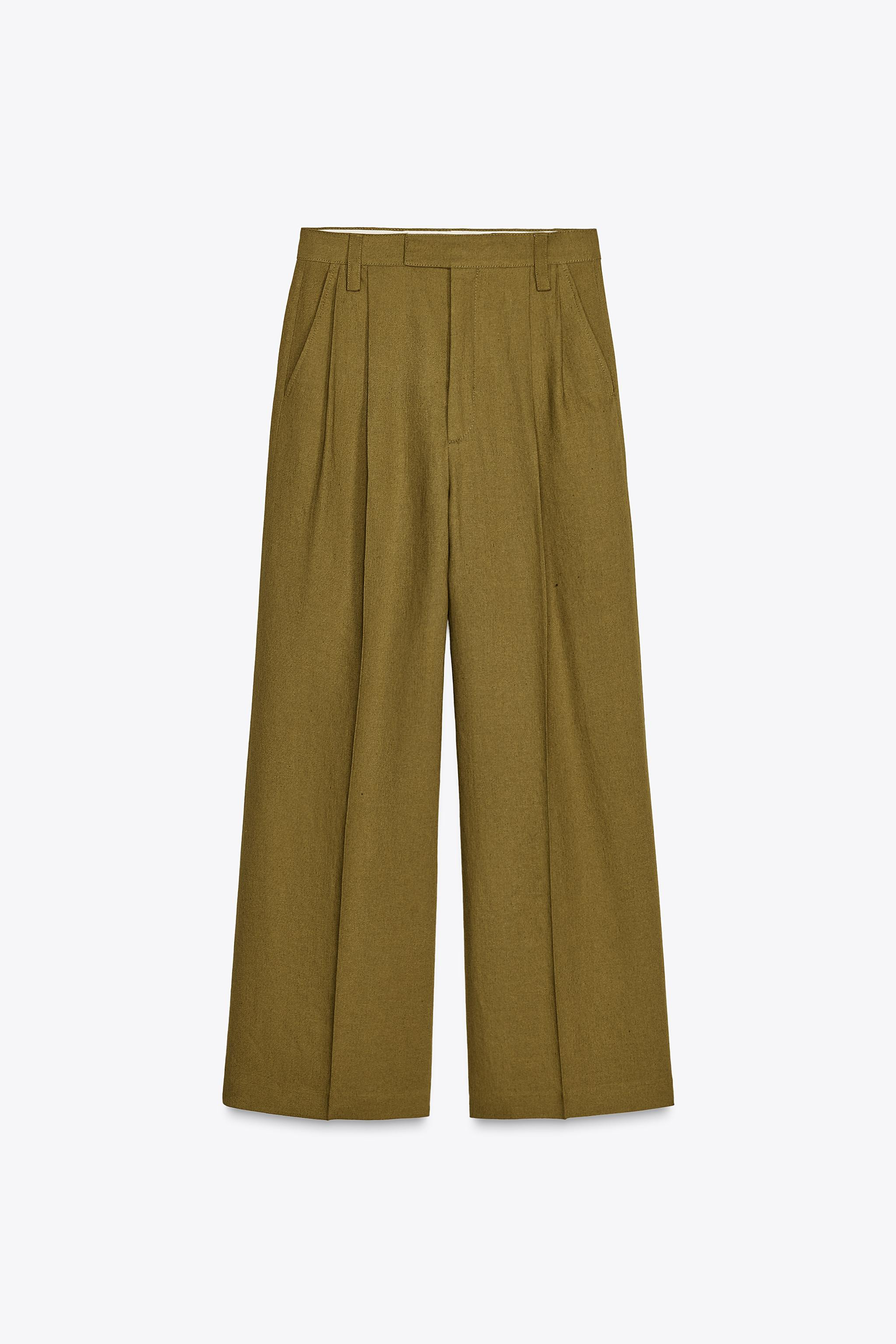 ZARA WOMAN COLLECTIONTrousers made of a linen and viscose yarn blend. Featuring a mid-rise waist ... | Zara UK