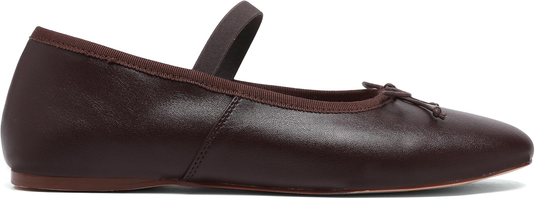 Woven Ballet Flats for Women Almond Toe Mary Jane Flats Stretch Band Bow Ballerina Shoes | Amazon (US)