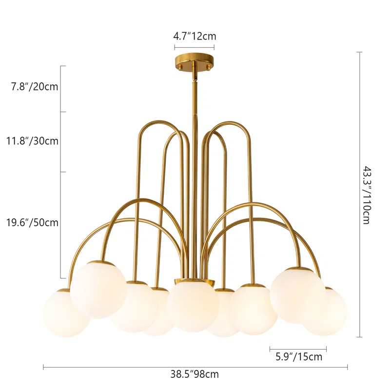 Bradrick 10 - Light Sputnik Glass Bubble Chandelier for Dinning Room | Wayfair North America