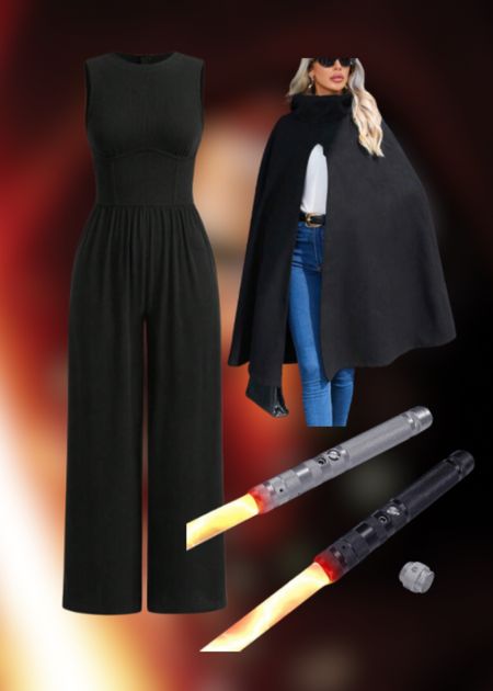 Kylo Ren Sith Lord | Disney Bound | Shein outfit | black jumpsuit | black cape cloak | red lightsaber | Galaxy’s Edge | Star Wars

#LTKfindsunder50 #LTKstyletip #LTKsalealert