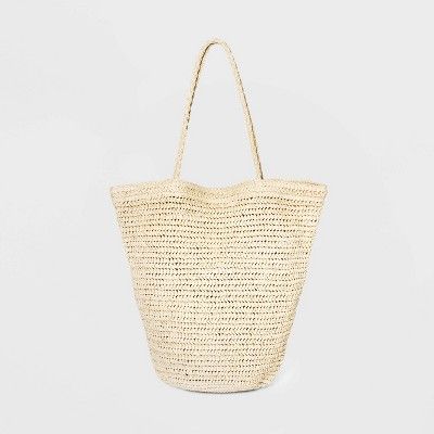 Straw Shopper Tote Handbag - Universal Thread&#8482; Natural | Target