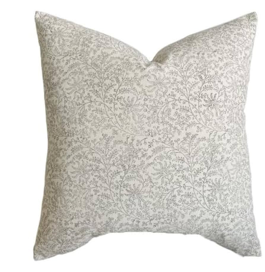 Pillow Cover Linen Lightweight 20 x 20 in Double Sided Block Print with Zipper Easy Removal Home ... | Amazon (CA)
