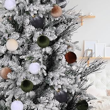SUPREME XMAS 12 Pcs Christmas Tree Ornaments Set, 80mm/3.15in Large Velvet Christmas Ornaments fo... | Amazon (US)