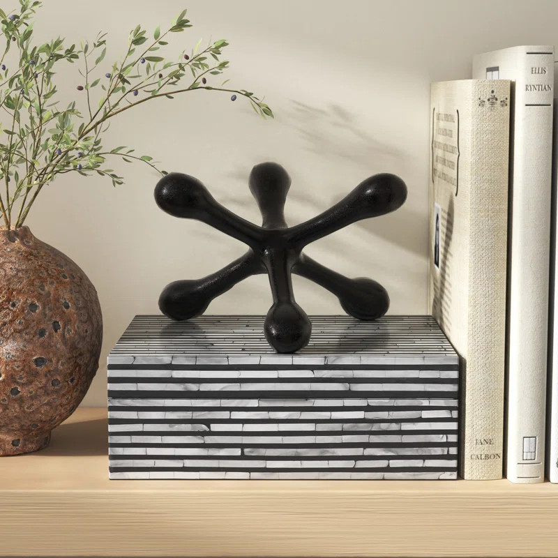 Dee Metal Jacks Abstract Sculpture for Room, Bedroom or Office Decor,Aluminum | Wayfair Professional