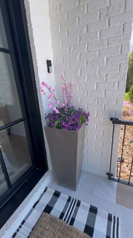 Faux florals for the front porch 