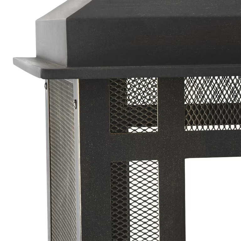 Mainstays 45-Inch Outdoor Steel Fireplace with Chimney | Walmart (US)