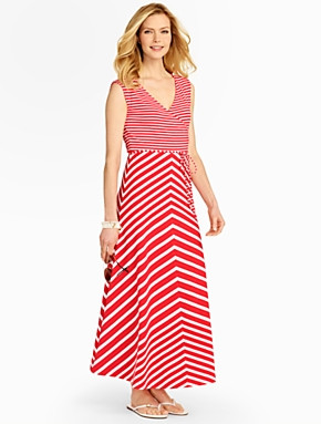 Keaton Stripes Maxi Dress | Talbots