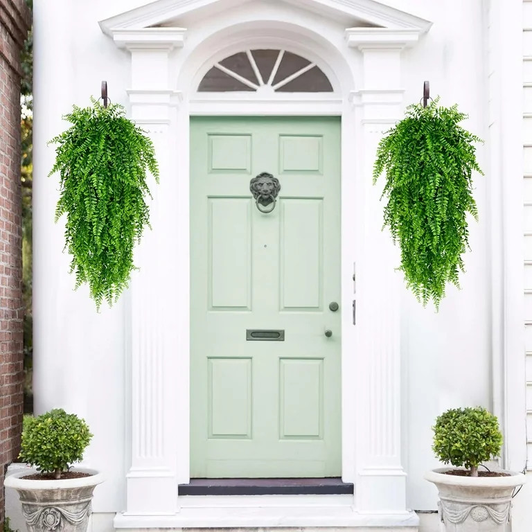 Waipfaru Artificial Hanging Plants Fern Vine,4 Pack Fake Ivy Leaves Plastic Plants, Faux UV Resis... | Walmart (US)