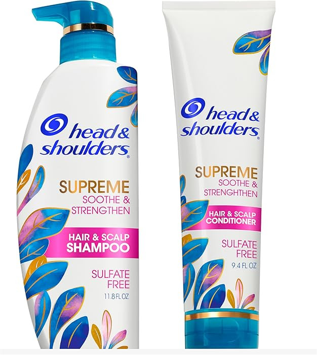 Head & Shoulders Supreme Anti-Dandruff Shampoo and Conditioner Set, 1% Pyrithione Zinc, Sulfate-F... | Amazon (US)