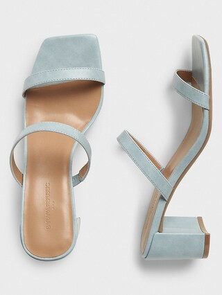 Double Strap Block-Heel Sandal | Banana Republic Factory
