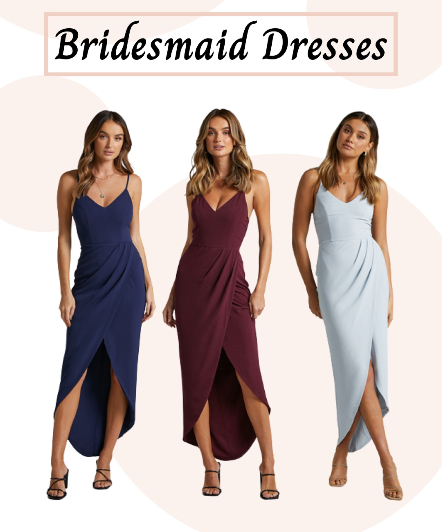 Check out these beautiful bridesmaid dresses at showpiece.

Wedding, bridesmaid dress, bridesmaid dresses, wedding guest dress, wedding guest dresses, maxi dress, maxi dresses, blue dress, pink dress, green dress, sage dress

#LTKwedding #LTKstyletip #LTKtravel