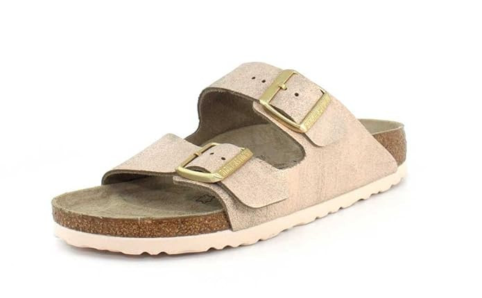 Birkenstock Unisex Arizona, Casual, Stylish, Durable and Comfortable Leather Sandals Washed Metal... | Amazon (US)