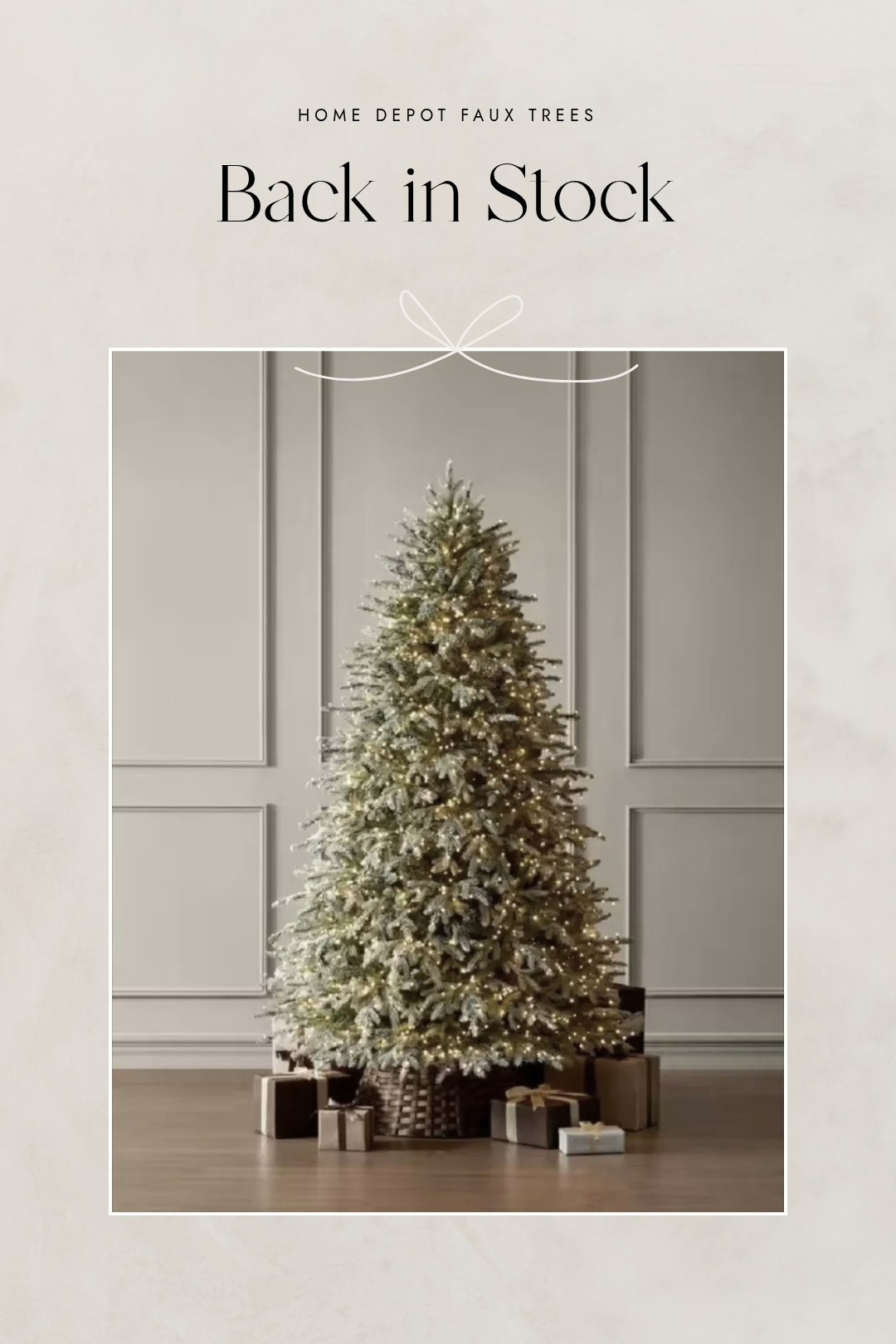 Back in Stock // Home Depot's Faux Christmas Tree 🎄 

 #LTKHoliday #LTKSeasonal #LTKHome