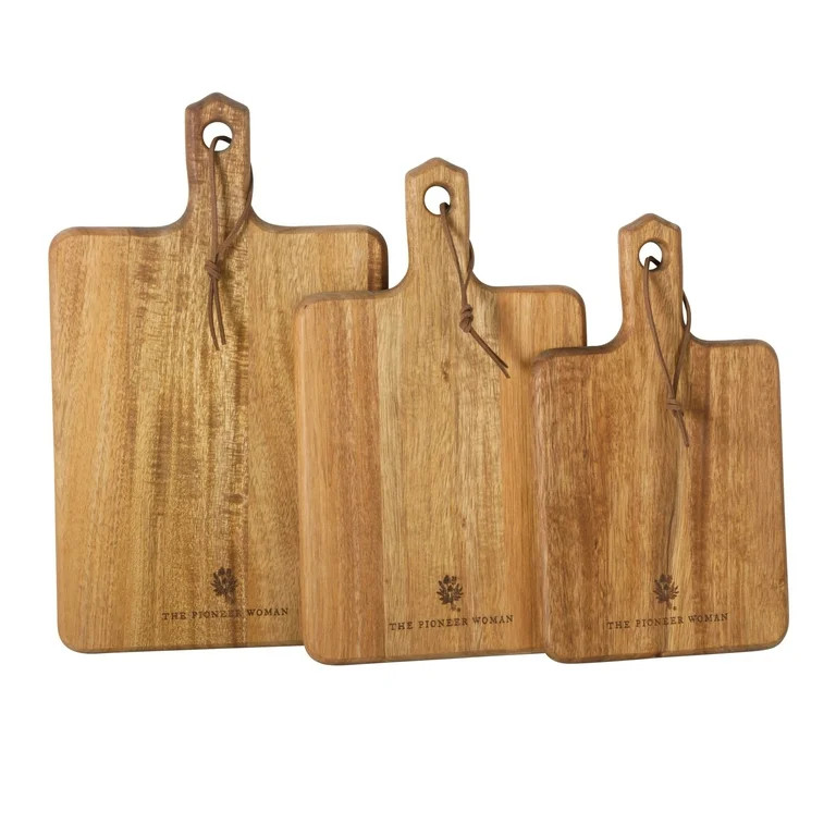 The Pioneer Woman 3-Piece Acacia Wood French Cutting Boards | Walmart (US)