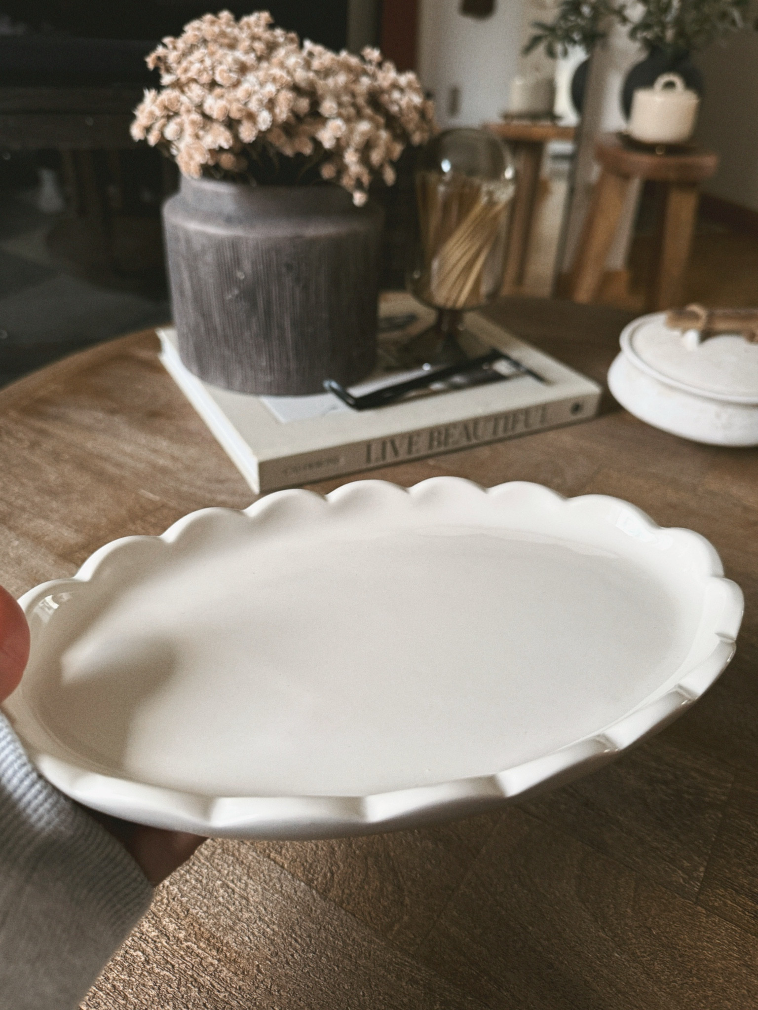 The most adorable scalloped tray 🤍

#LTKHome