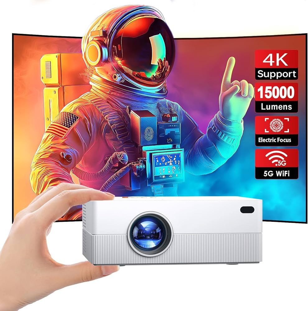 [Electric Focus] Mini Projector with WiFi and Bluetooth, JOWLURK Portable 4K Projector Supported ... | Amazon (US)