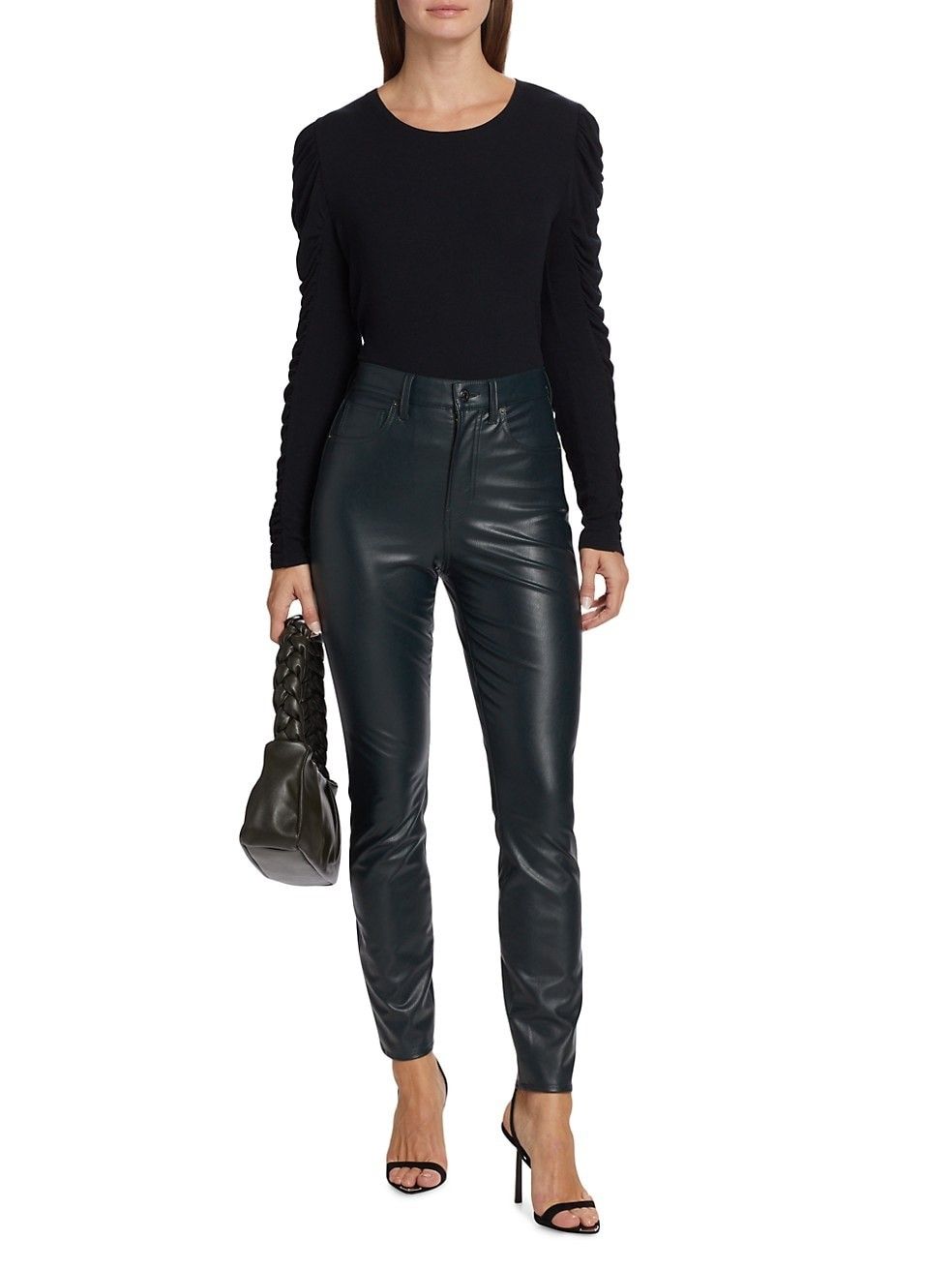 Maera High-Rise Faux Leather Skinny Jeans | Saks Fifth Avenue