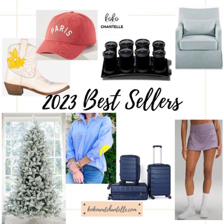 2023 best sellers
Paris hat
Miron Crosby boots
T3rollers
Swivel chair
Pace rival skirt
Affordable luggage
King of Christmas flocked tree
Smiley blousee

#LTKfitness #LTKhome #LTKshoecrush