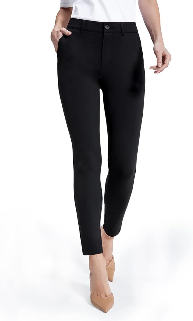 Bamans Womens 19"/25"/27"/29"/31"/33" Dress Pants Work Office Slacks Business Casual Stretch Skin... | Amazon (US)