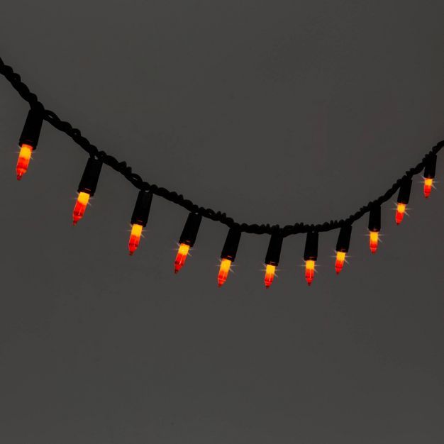 100ct Incandescent Halloween Mini String Lights Flashing Orange - Hyde &#38; EEK! Boutique&#8482; | Target