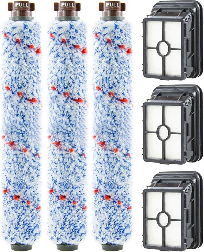 Gentle Clean 3 Pack Multi Surface 1868 Brush Roll and 3 Pack 1866 Vacuum Filter Compatible with B... | Amazon (US)