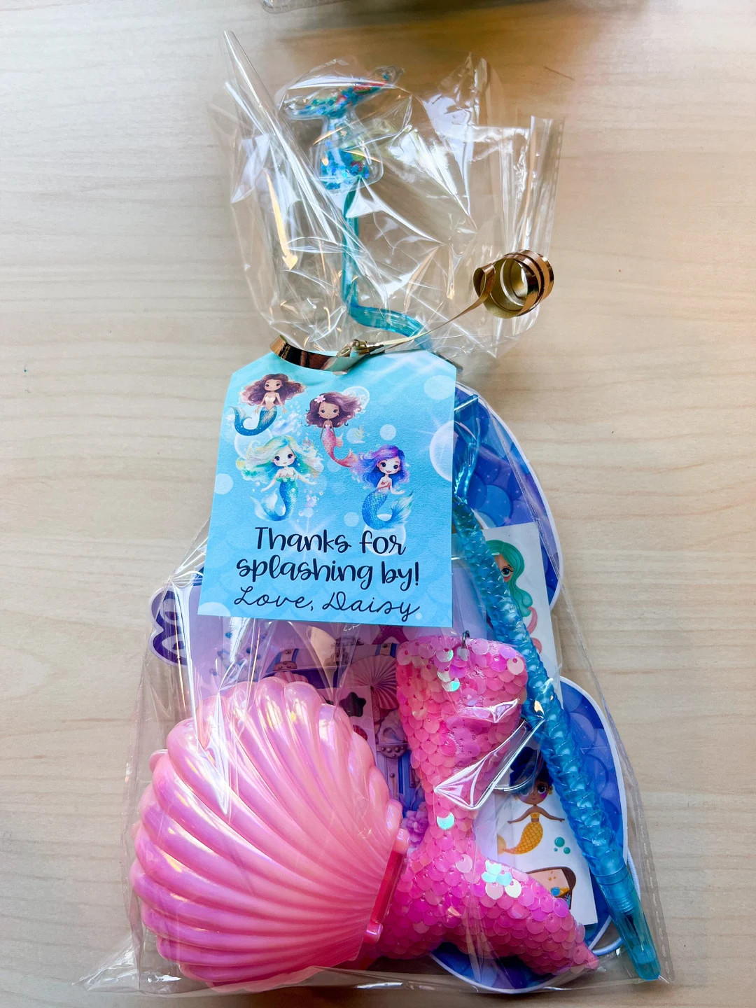 Mermaid Party Favor, Birthday Goodie Bag, Mermaid Silly Straw, Stick on Earrings, Sequin Keychain... | Etsy (US)