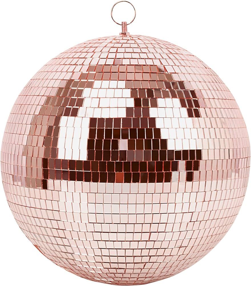 Mirror Ball for Disco DJ Club Party Wedding Home Decor, Muscab 12 Inch Disco Ball with Hanging Ri... | Amazon (US)