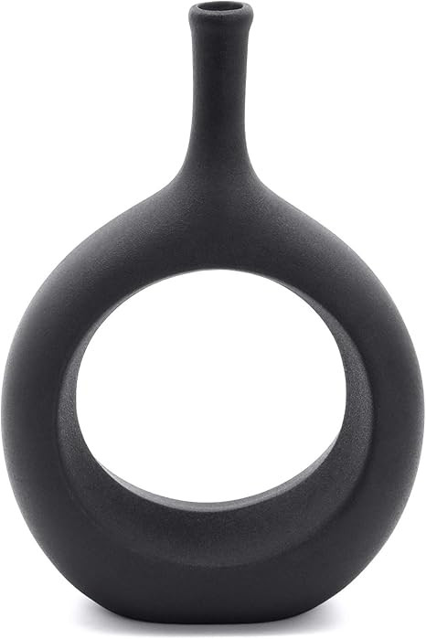 Serdic Ceramic Hollow Vase Modern Decorative Flower Vase for Wedding, Gifts, Kitchen, Living Room... | Amazon (US)