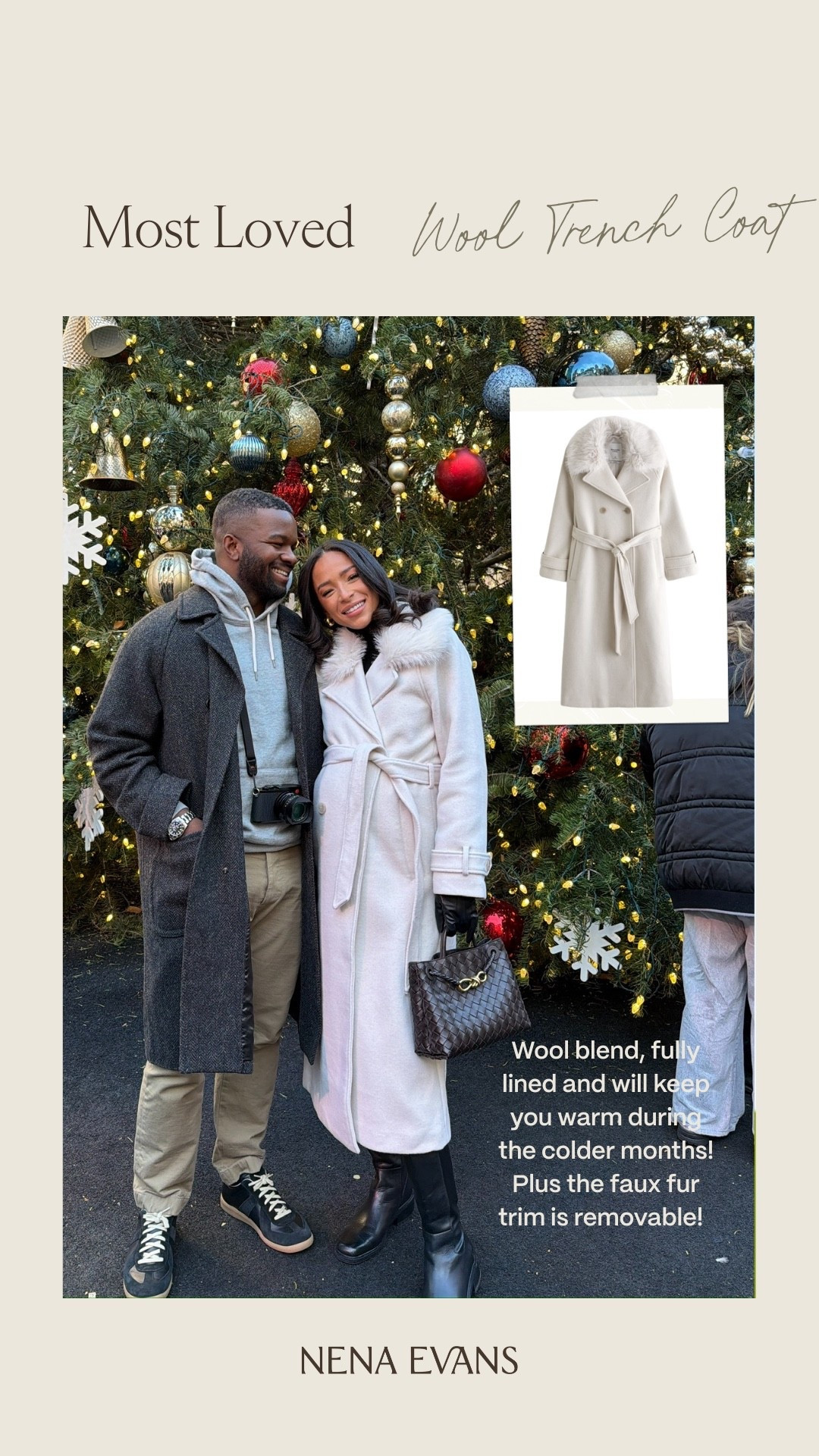 Your most loved last week 🥰 Wearing size S black turtleneck, size S black maternity leggings and size M cream trench coat (removable faux fur collar) 

Winter outfit 
Winter fashion
NYC outfit
Winter coat 
Holiday outfit 

#LTKSeasonal #LTKFindsUnder100 #LTKHoliday