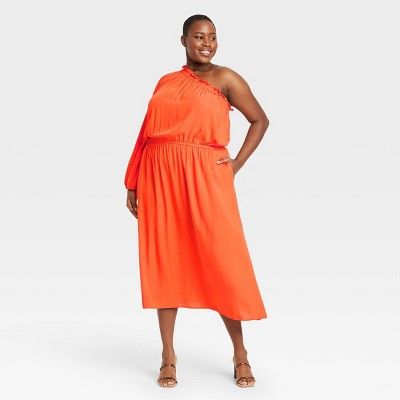 Women's One Shoulder Long Sleeve Dress - Who What Wear™ | Target