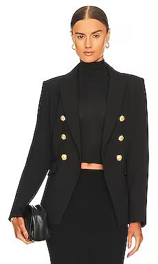 Veronica Beard Miller Dickey Jacket in Black & Gold from Revolve.com | Revolve Clothing (Global)