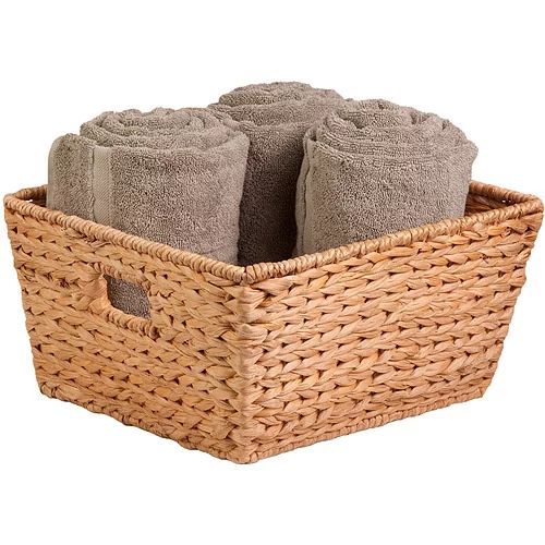 Honey Can Do Large Water Hyacinth Basket With Iron Frame, Brown | Walmart (US)