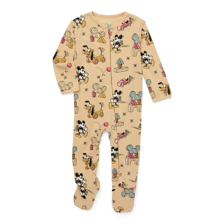 Character Baby Two-Way Zip Front Footed Sleep N Play Pajamas, Sizes Newborn-6/9 Months | Walmart (US)